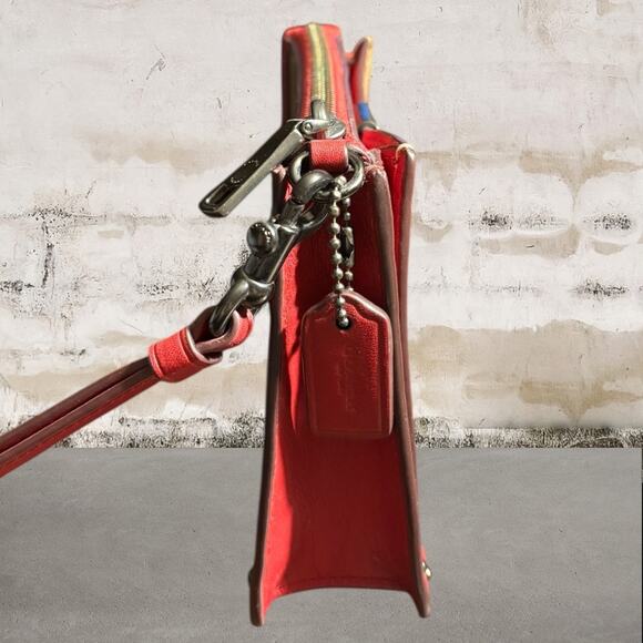 Coach Dreamer Signature Red Clutch Wristlet - Picture 3 of 8